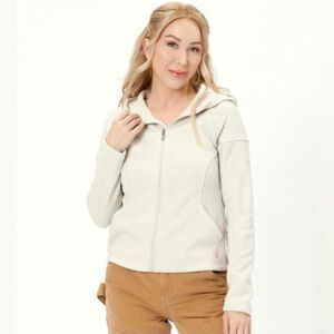Spyder Cara Oatmeal Heather Full Zip Jacket Hoodie Large New $129
